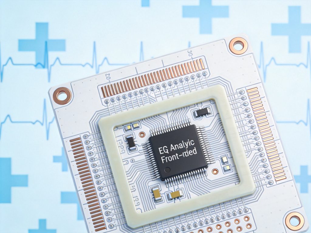 Medical electronics PCB with ECG analog front-end isolation barriers and biocompatible coating for patient safety