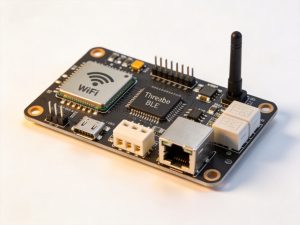 Smart home gateway PCB with multi-protocol wireless modules Wi-Fi Thread Zigbee and BLE for connected home