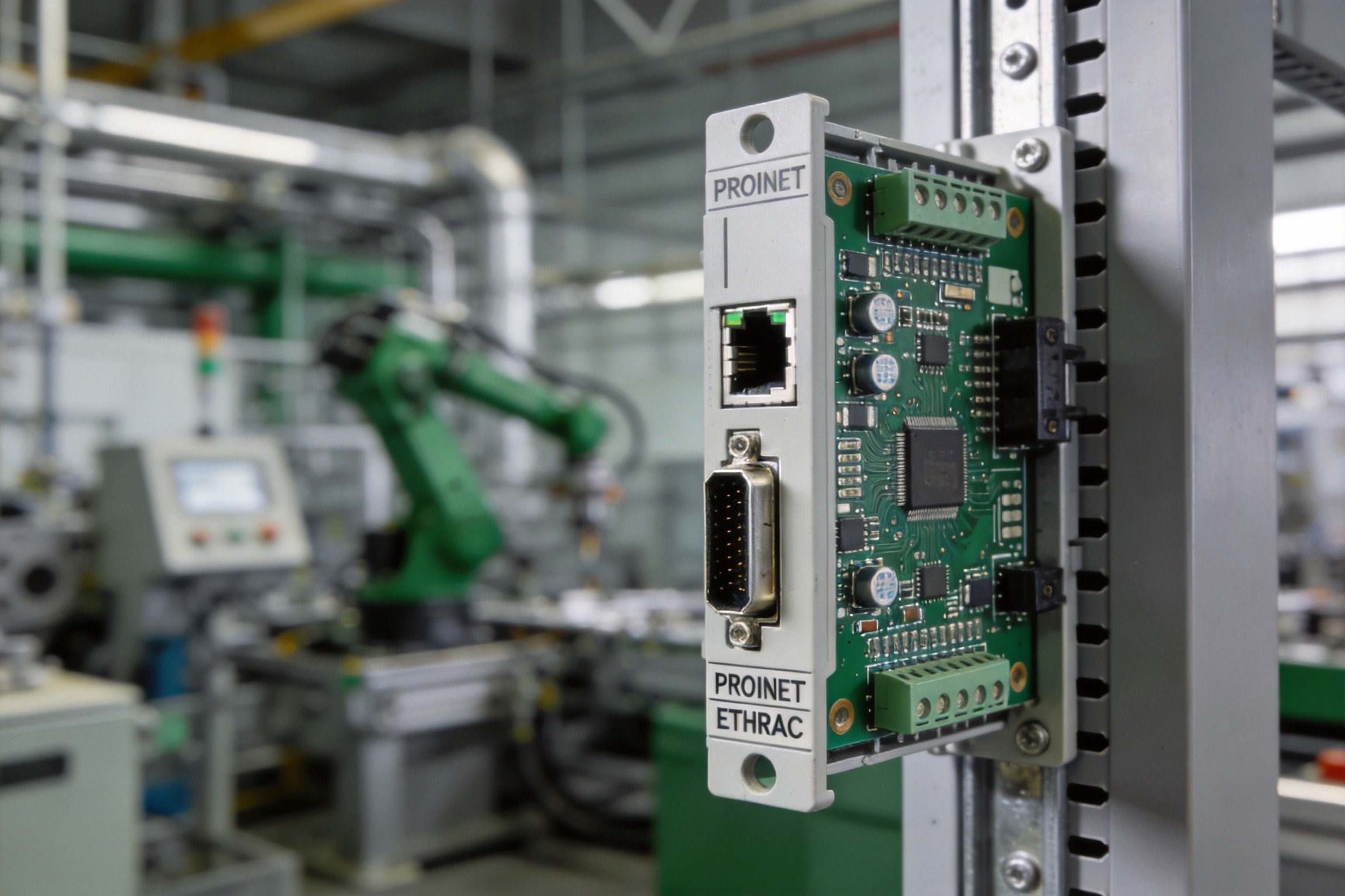Industrial Ethernet gateway PCB with PROFINET and EtherCAT interfaces